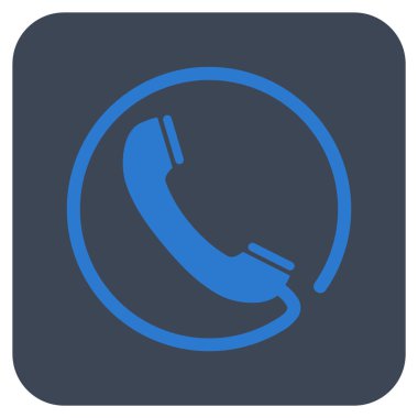 Telefon düz kare vektör simgesi