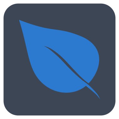 Bitki yaprak düz kare vektör simgesi