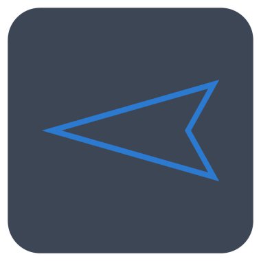 Düz yaptı işaretçi vektör simgesi kare