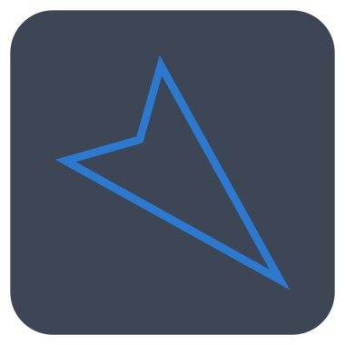 İşaretçi düz aşağı vektör simgesi kare