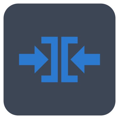 Basın yatay yöndeki düz kare vektör simgesi