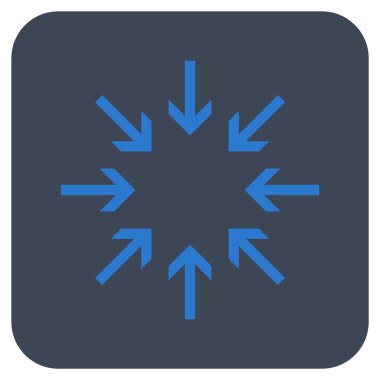 Basınç oklar düz kare vektör simgesi