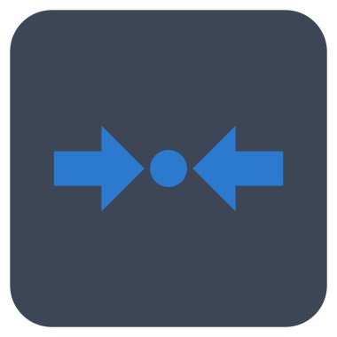 Basınç yatay düz kare vektör simgesi