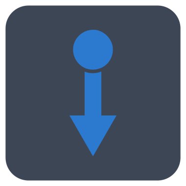 Düz kare vektör simgesi çekin