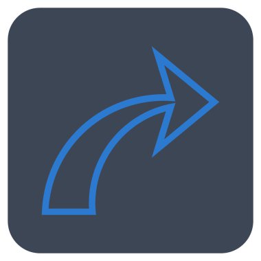 Düz kare vektör simge Yinele