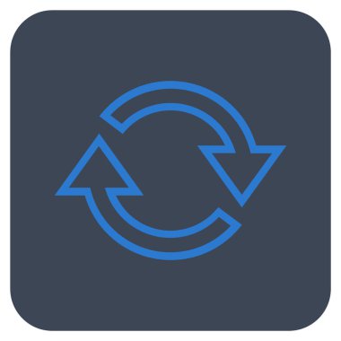 Oklar düz kare vektör simge Yenile