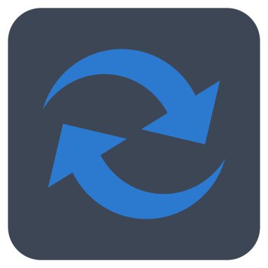 Oklar düz kare vektör simge Yenile