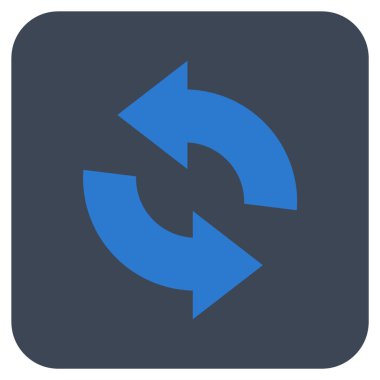 Düz kare vektör simge Yenile