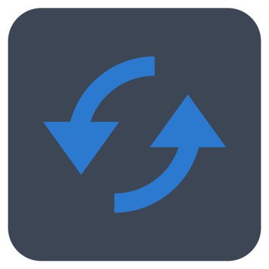 Düz kare vektör simge Yenile