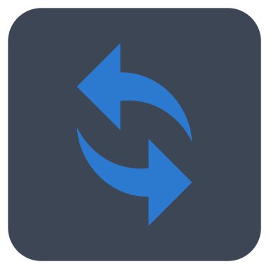 Düz kare vektör simge Yenile