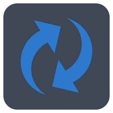 Düz kare vektör simge Yenile