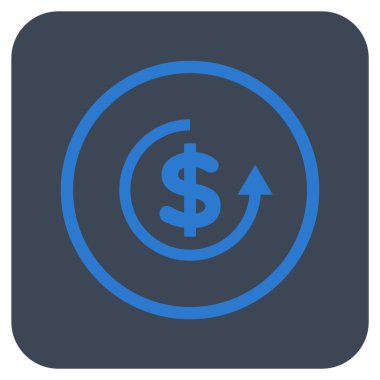 Düz kare vektör simge iade