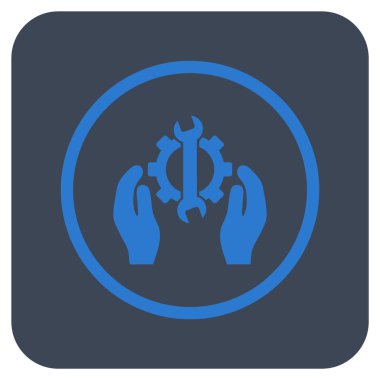 Vektör simge Onarım Servisi düz kare