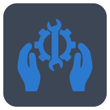 Vektör simge Onarım Servisi düz kare