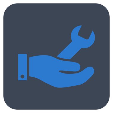 Vektör simge Onarım Servisi düz kare