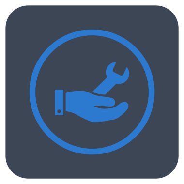 Vektör simge Onarım Servisi düz kare