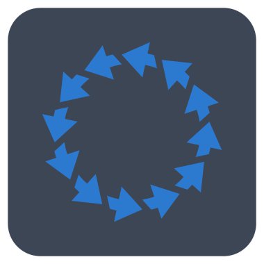 Saatin tersi yönde düz kare vektör simge döndürmek