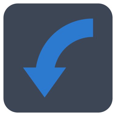 Düz kare vektör simgesi Döndür