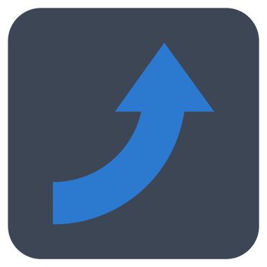 Düz kare vektör simge Döndür