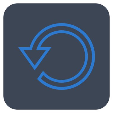 Düz kare vektör simge döndürmek