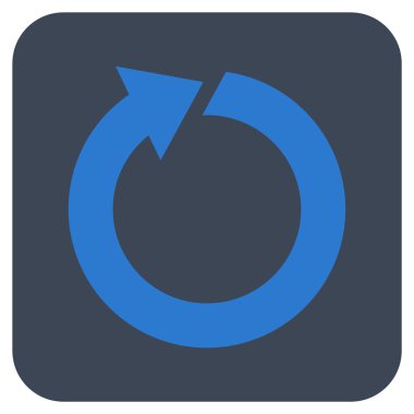 Düz kare vektör simge döndürmek