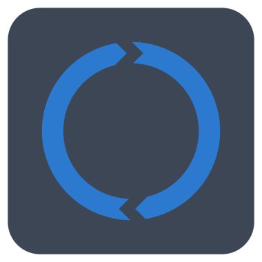 Döndürme düz kare vektör simgesi