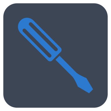 Tornavida düz kare vektör simgesi