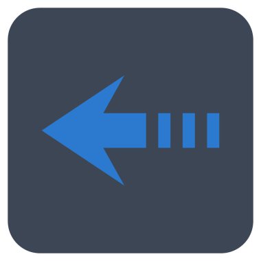 Vektör simge sol düz kare göndermek