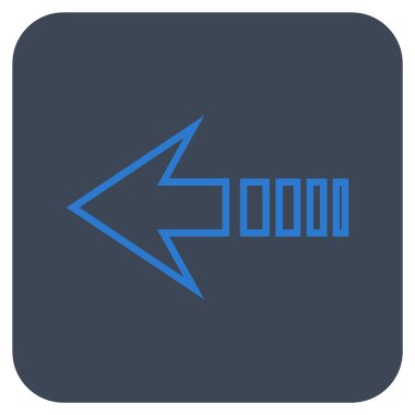 Vektör simge sol düz kare göndermek