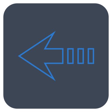 Vektör simge sol düz kare göndermek