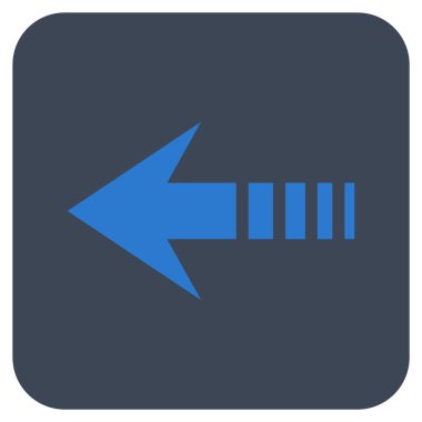 Vektör simge sol düz kare göndermek