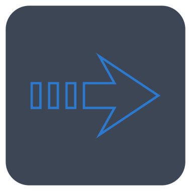 Vektör simgesi doğru düz kare göndermek