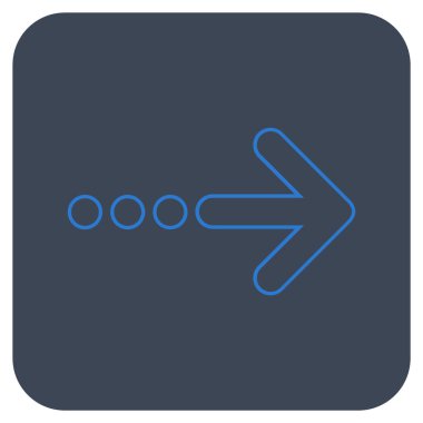 Vektör simgesi doğru düz kare göndermek