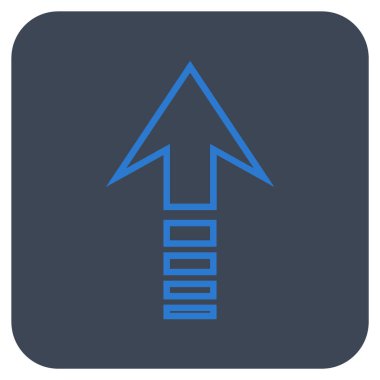 Düz kare vektör simge gönder