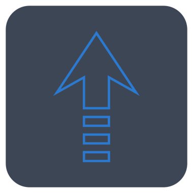 Düz kare vektör simge gönder