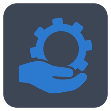 Hizmet düz kare vektör simgesi