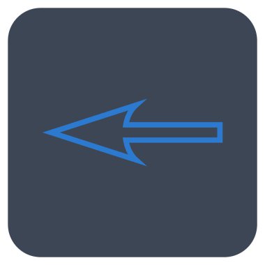 Keskin ok düz yaptı vektör simgesi kare