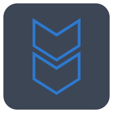 Düz kare vektör simgesi kaydır