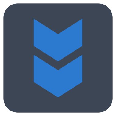 Düz kare vektör simgesi kaydır