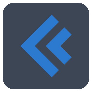 Sol düz kare vektör simge vardiya