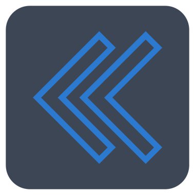 Sol düz kare vektör simge vardiya