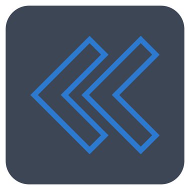 Sol düz kare vektör simge vardiya