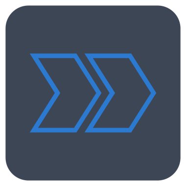 ÜST KRKT değil düz vektör simgesi kare