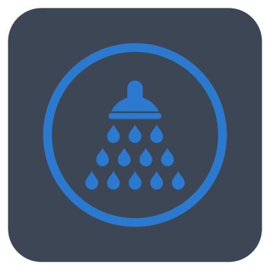 Duş düz kare vektör simgesi