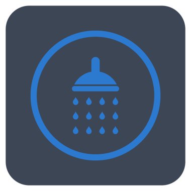 Duş düz kare vektör simgesi