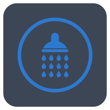 Duş düz kare vektör simgesi