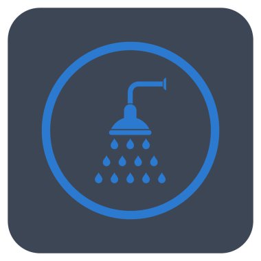 Duş düz kare vektör simgesi