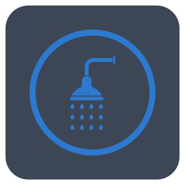 Duş düz kare vektör simgesi