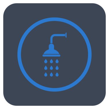 Duş düz kare vektör simgesi