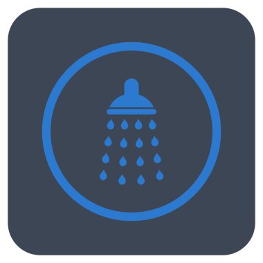 Duş düz kare vektör simgesi